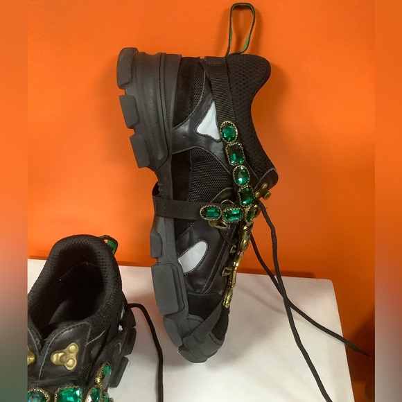 Gucci Flashtrek Jeweled Sneakers - Picture 8 of 15